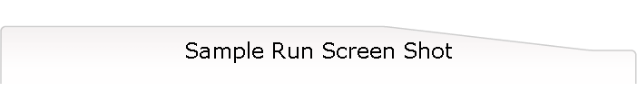 Sample Run Screen Shot